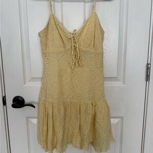 Francesca's Collections Butter Yellow Dress